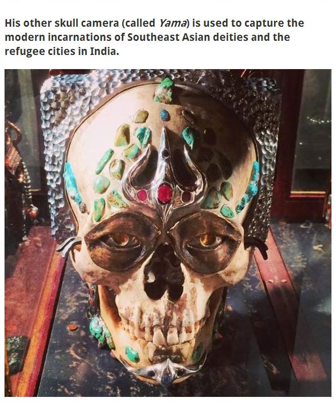 Camera Made from a human skull