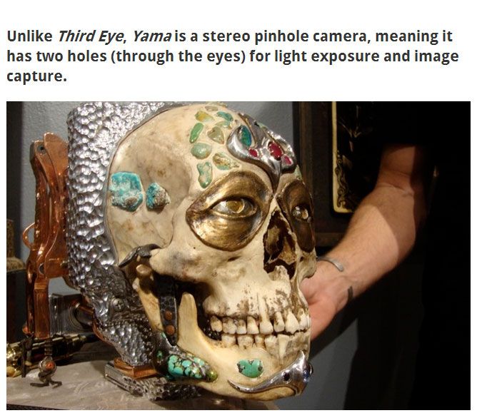Camera Made from a human skull