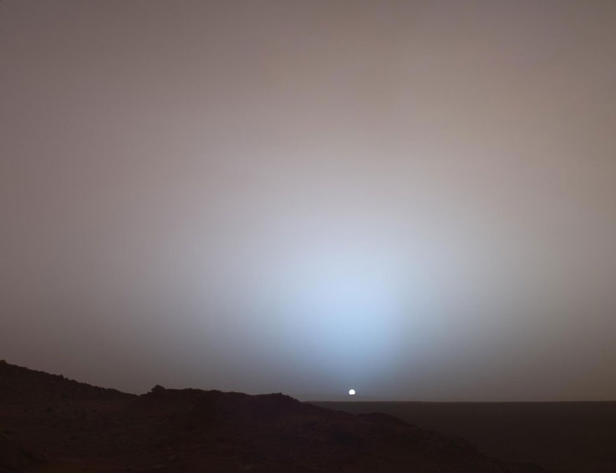 Sunset viewed from Mars