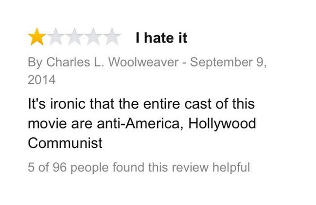 amazon reviews - Taunting - I hate it By Charles L. Woolweaver It's ironic that the entire cast of this movie are antiAmerica, Hollywood Communist 5 of 96 people found this review helpful