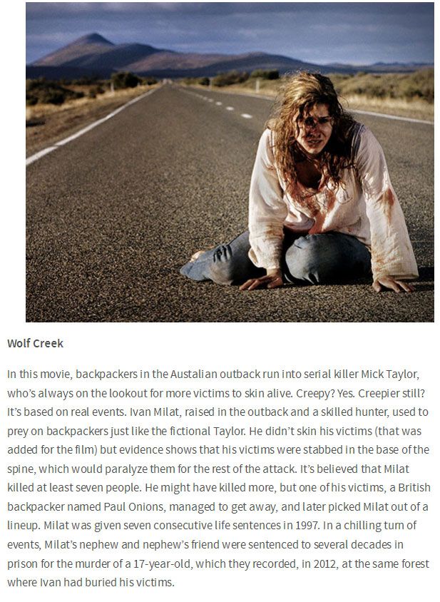 Scary movies based on real stuff