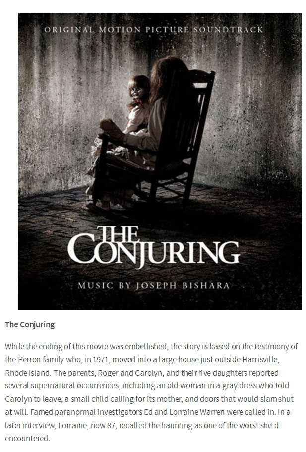 Scary movies based on real stuff