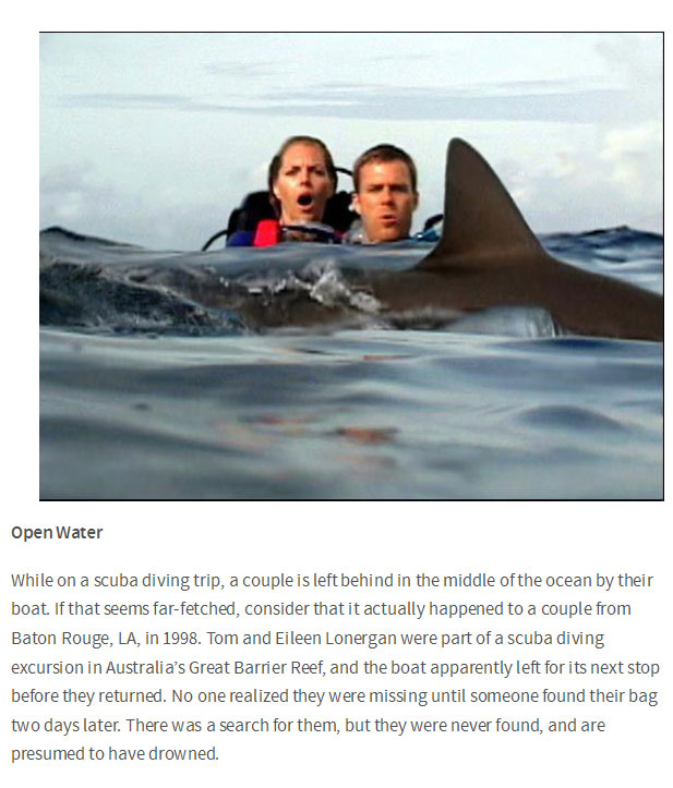 Scary movies based on real stuff