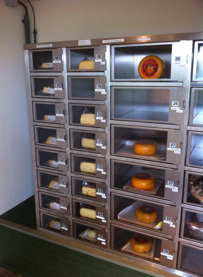 You can buy cheese from a vending machine wall when the shop is closed at this farm in The Netherlands