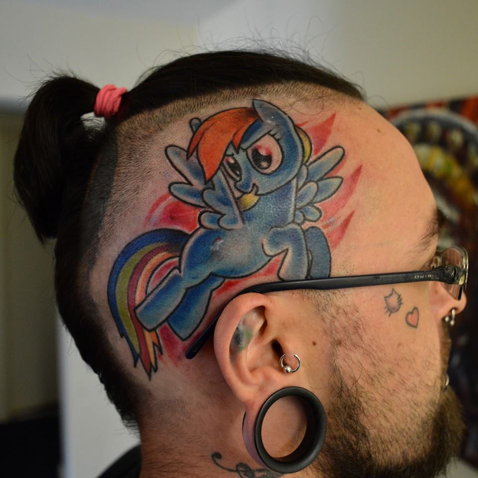 my little pony face tattoo