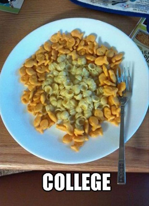 funny food captions - College