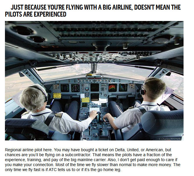 Confessions from pilots