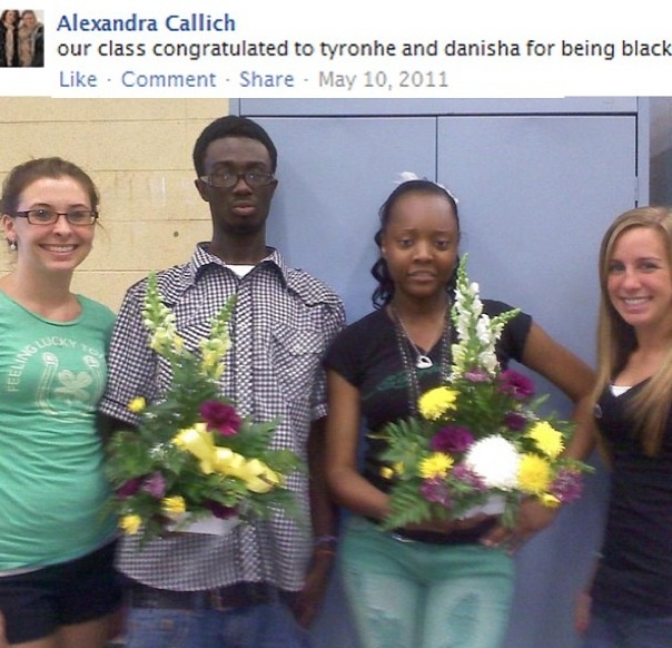 congratulated for being black - Alexandra Callich our class congratulated to tyronhe and danisha for being black Comment . Heeling