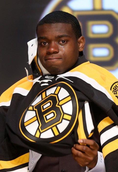 18 year old goalie Malcolm Subban after being drafted in the first round by the Bruins