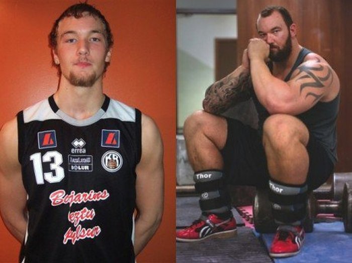 The Mountain from Game of Thrones age 20, age 25 (The Mountain Wins Europe’s Strongest Man 2014)