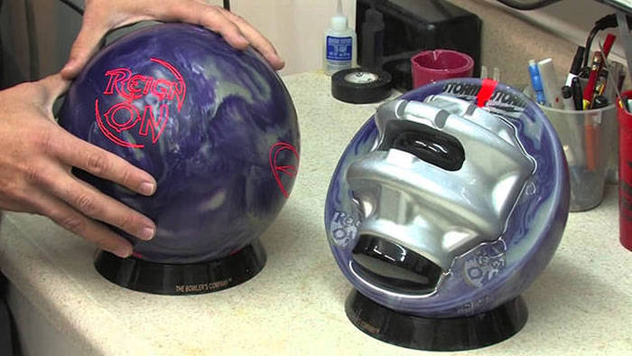 The asymmetric core of a high-end bowling ball