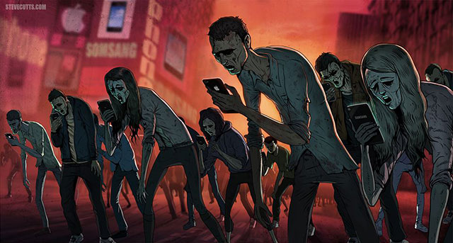sad life facts  - social media zombies - Stevecotts.Com