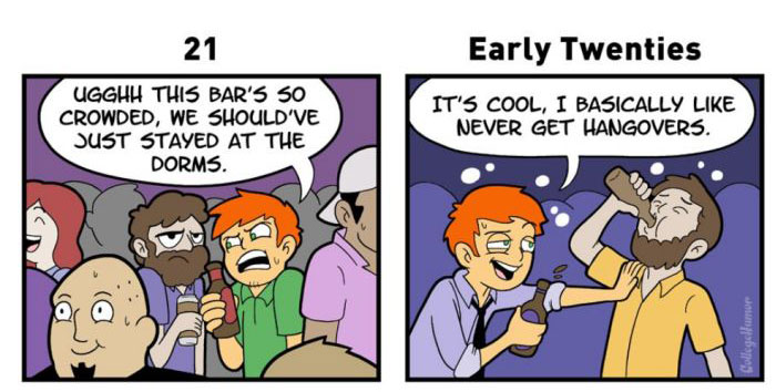 What drinking is like at different ages