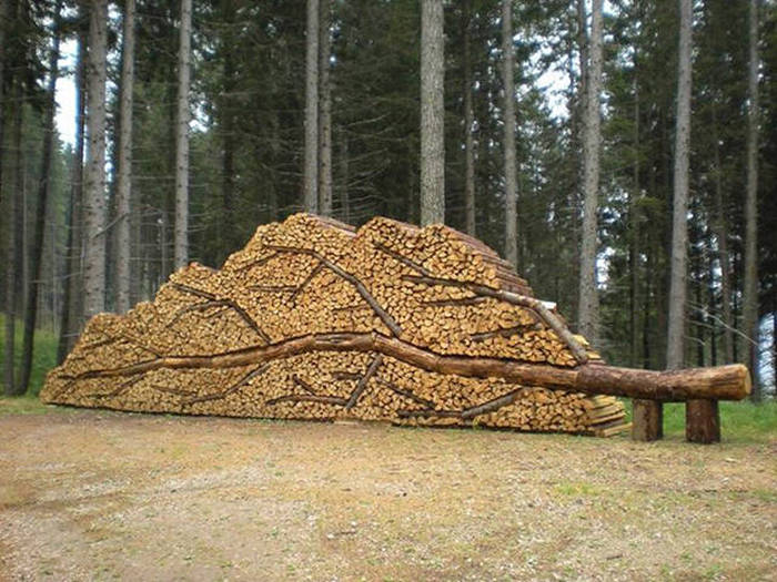 wood stacking ideas