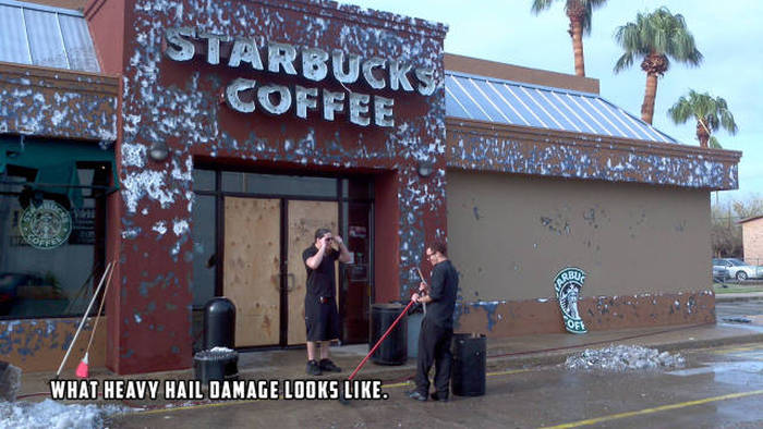 mcallen edinburg mission - Starbucks What Heavy Hail Damage Looks .