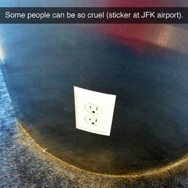 jfk airport meme - Some people can be so cruel sticker at Jfk airport.