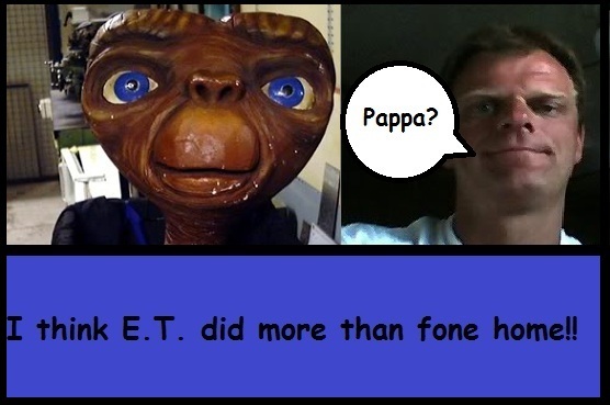 a pic of E.T. spliced with a photo of a random man's pic who bears a striking resemblance to E.T. , if i do say so myself!