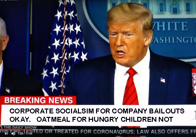 Socialism is okay as long as you are bailing out huge corporations.
