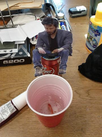 Sad Keanu was there for the final hours of his beloved pet "Michael Bolton" who died leaving behind the two other members of the "Pirates of  the Clear Plastic Fish Bowl", he will be missed and to their memory Keanu himself now sings their anthem every morning. "Jack Sparrow" by Lonely Island and Michael Bolton.
