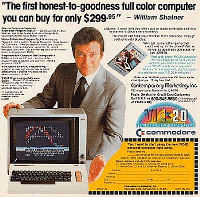 The Shatner loved the VIC 20.