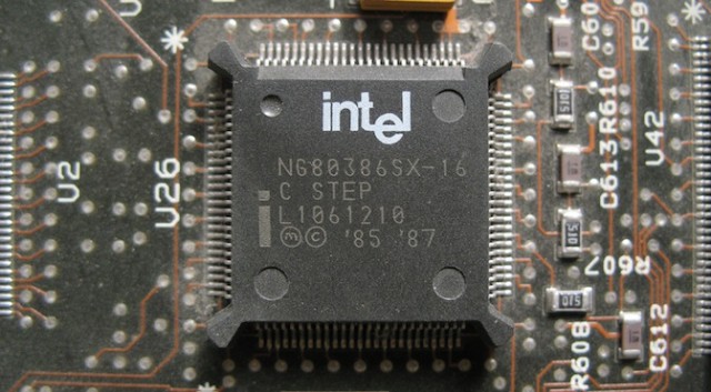 Intel 386 SX... The joke is they left out the U.  No math co processor gimped the SX series.