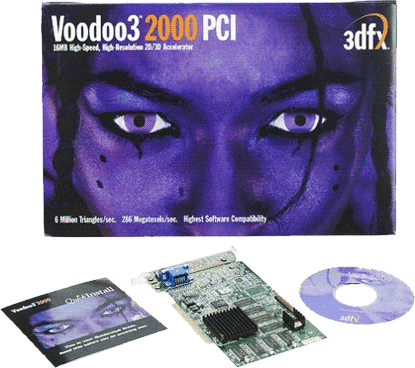 The Voodoo 3 was a bad ass video card back in 2000, 2002 or so.  All the engineers at work had them. We would play games at lunch. Increase CAD performance as well.