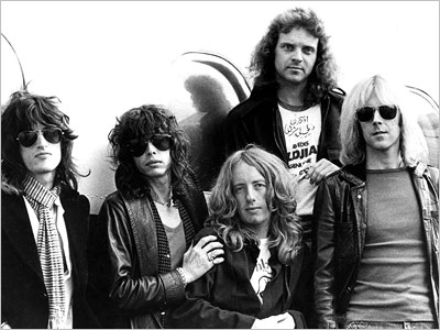 Aerosmith... Big hair, not really an 80s hair band.  Going down?
