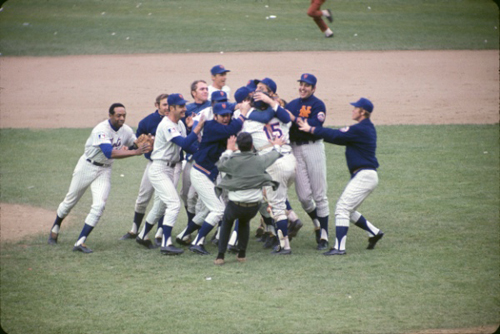 The Mets won the World Series.  Today's Mets cannot win at checkers much less baseball.