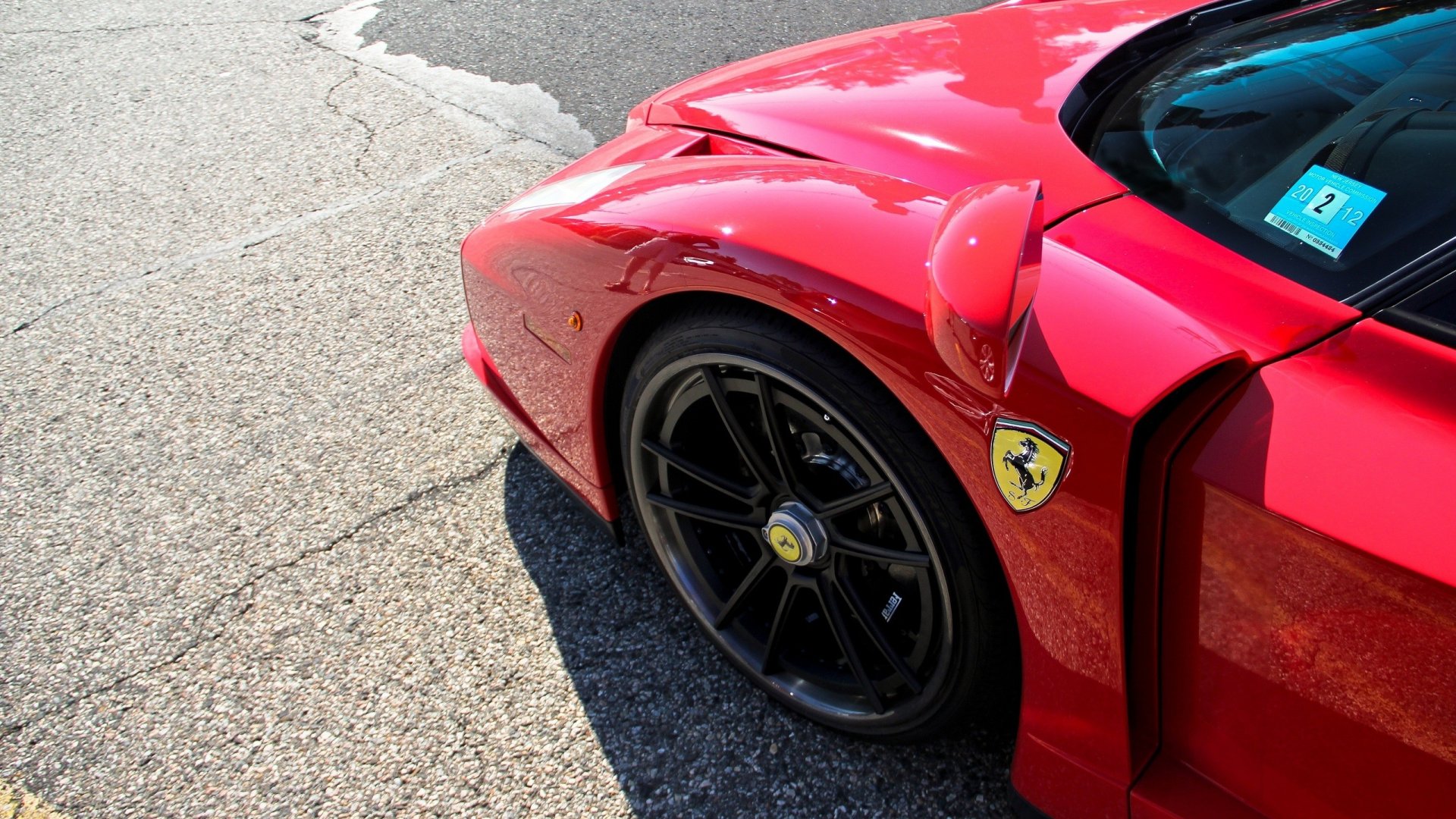 Ferrari, check out the wheels.