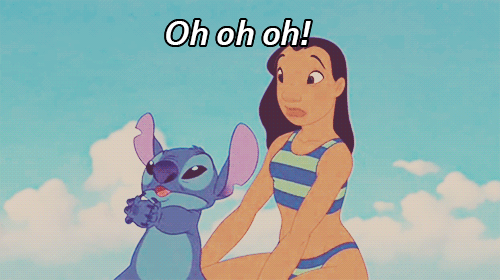 Stitch likes to give spankings too