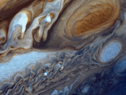 Jupiter's Great Red Spot Viewed by Voyager I.