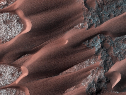 Nili Patera is one of the most active dune fields on Mars.