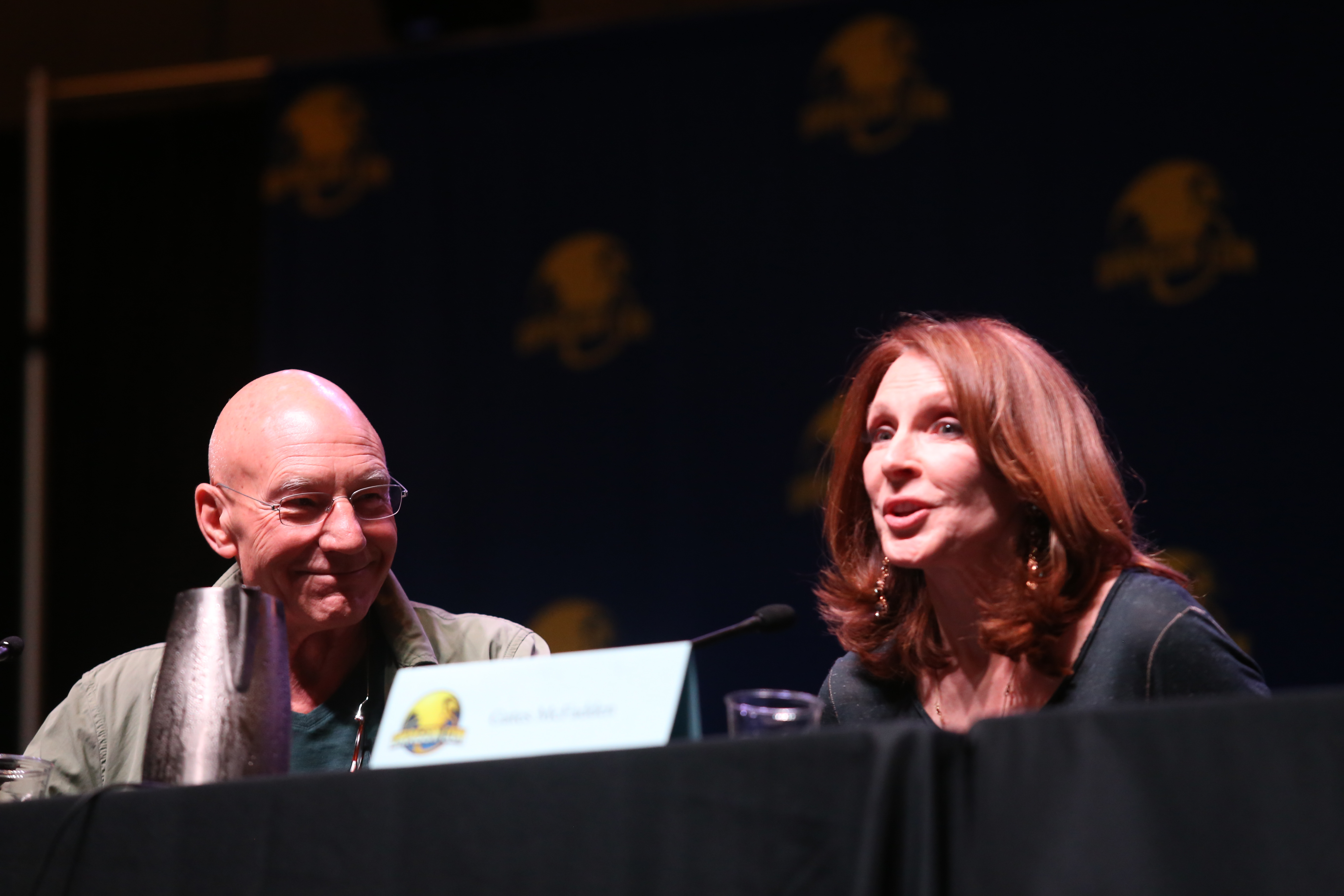 Gates and Patrick at a Star Trek Panel