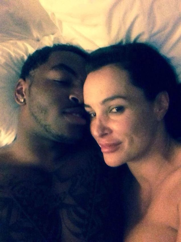 Justin Brent, 18-year-old Notre Dame freshman wide receiver, and 42-year-old adult film actress Lisa Ann Hook Up.  Lucky Bastard!
