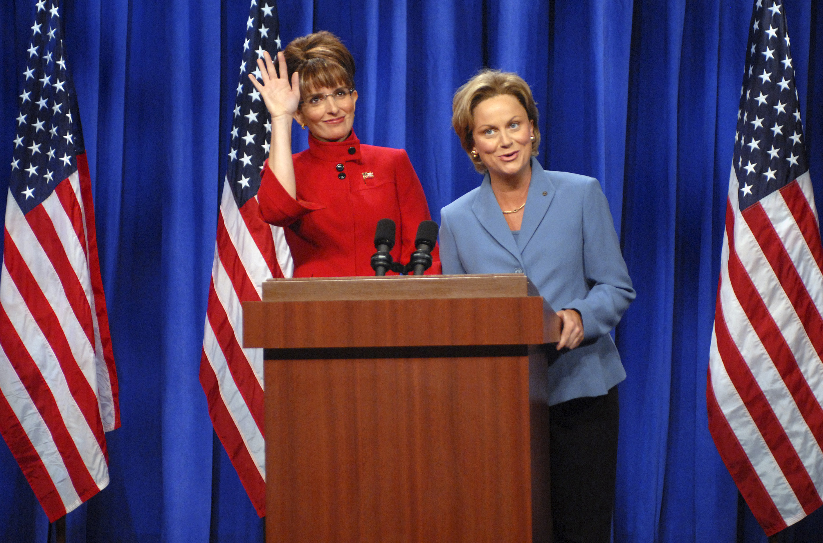 Tina Fey and Amy Poehler.  Sarah Palin was a too easy target.