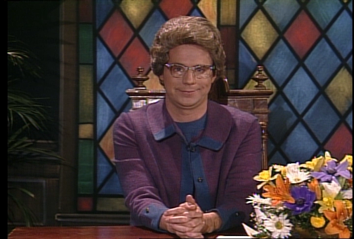 Church Lady.  Created and played by Dana Carvey,