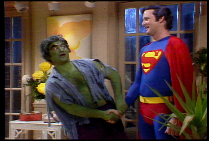 The Superheroes sketch was one of my favorites as a kid.  John Belushi drops a deuce and stink bombs everyone.