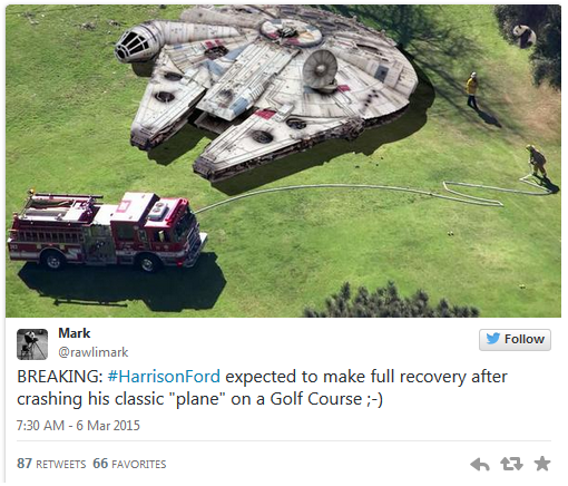 Get Well Soon Harrison Ford