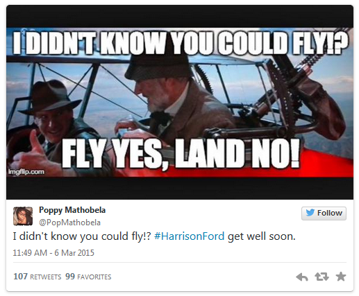 Get Well Soon Harrison Ford