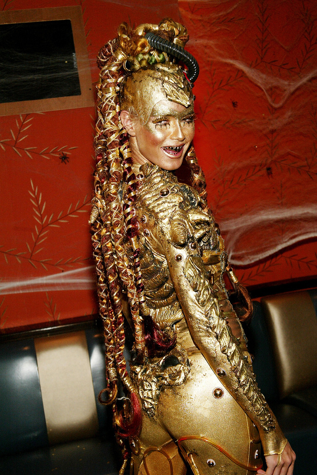 In 2003, as a gold alien.