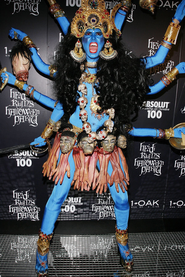 Heidi as the Indian Goddess Kali in 2008.