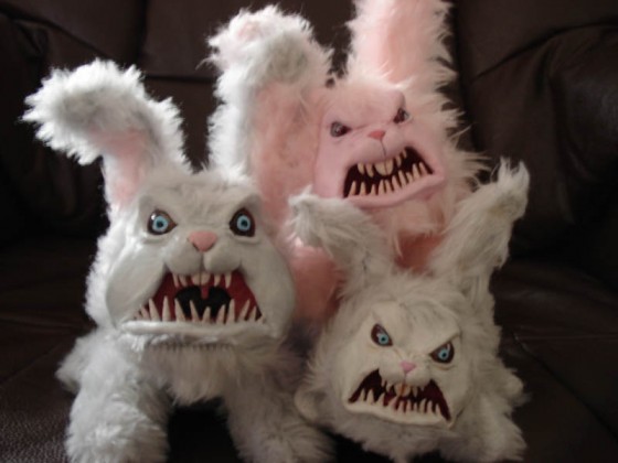 Scary Easter Bunnies frighten neighborhood kids, story at 11!