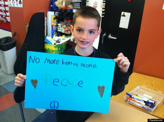 Third grader Martin Richard died Monday waiting for family friends to cross the finish line at the Boston Marathon. His mother and 6-year-old sister were injured severely.
The picture was taken last year when Martin was in Rachel Moo's second grade class at the Neighborhood House Charter School.