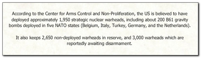 handwriting - According to the Center for Arms Control and NonProliferation, the Us is believed to have deployed approximately 1,950 strategic nuclear warheads, including about 200 B61 gravity bombs deployed in five Nato states Belgium, Italy, Turkey, Ger