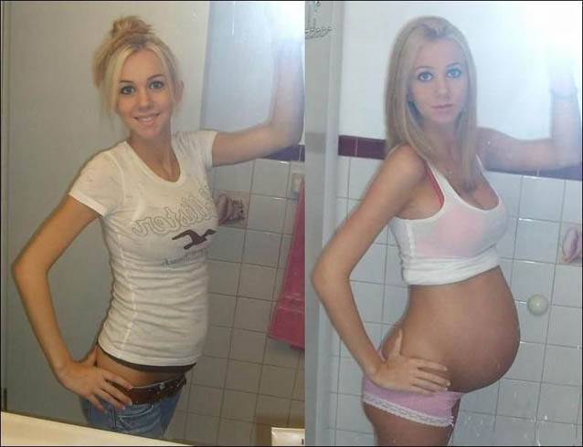 before and after pregnancy nude