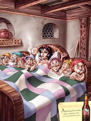 I HAVE THE EVIDENCE that shows that snow white was a HO ..LOL...IF SNOW WHITE WAS SO SWEET AND INNOCENT WHY SHE WAS LIVING ALONE WITH 7 LITTLE MEN WHO ALL SHOUTED --- "" HI HO! "" at her?
