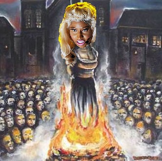 bring your children and friends and watch this satanic bitch burn!!!! she is making our children into dumb little zombies!!!  ok thanks!!