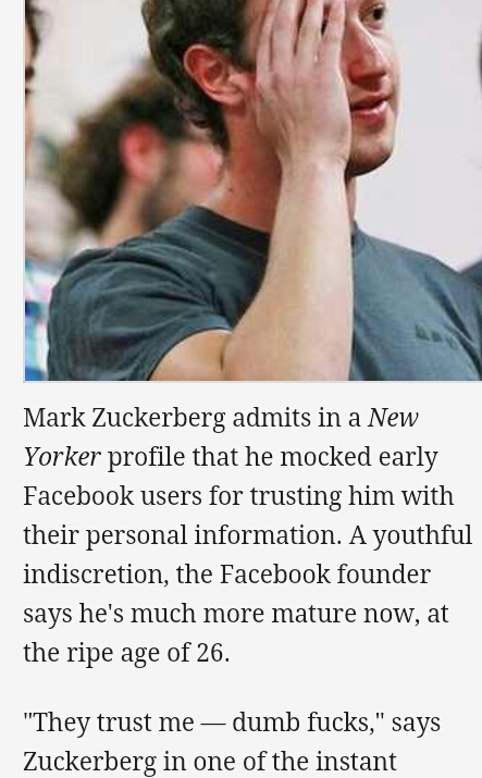 Full of Douches, Run by a Douche.  Zuck you. Seems about right.