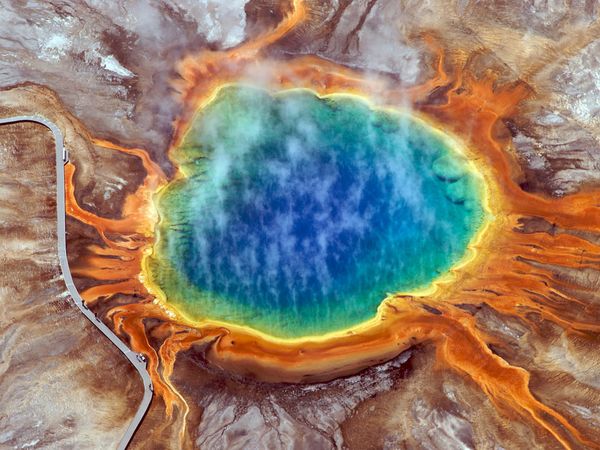 Yellowstone National Park Prismatic spring Wyoming