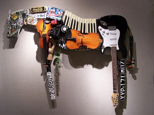 Horse made from music